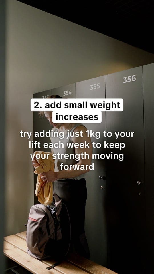 Tip slide: “add small weight increases”