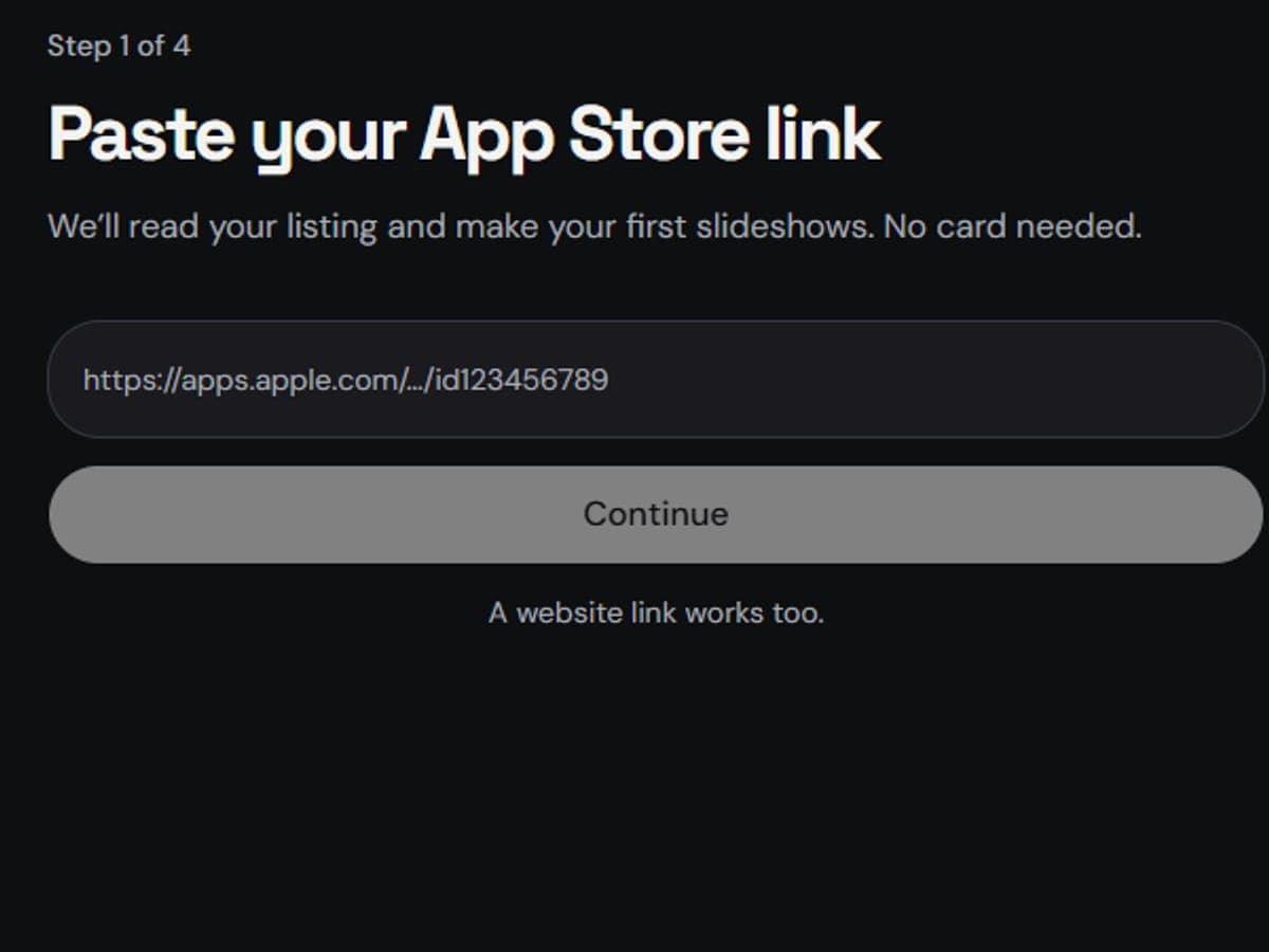 The Fyp AI screen asking for an App Store link